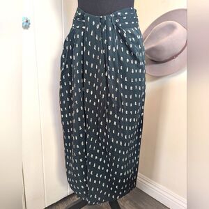 MM Lafleur 4 Tulip Green White Polka Dot Skirt Retro Whimsigoth Dark Feminine